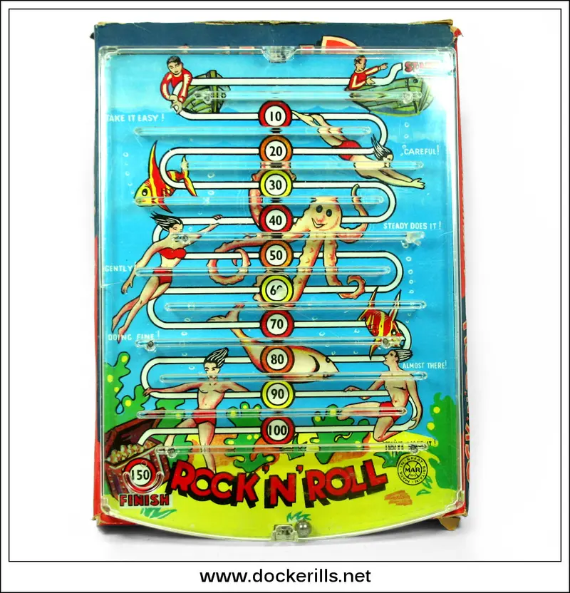 Marx Rock 'N' Roll Bagatelle – Retro Tin-Backed Skill Game, Uk Edition (No. 1150) 1