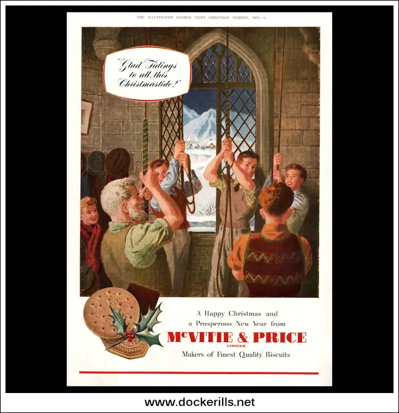 Mcvitie & Price Christmas Advert – December 1952, Biscuit Holiday Campaign 1