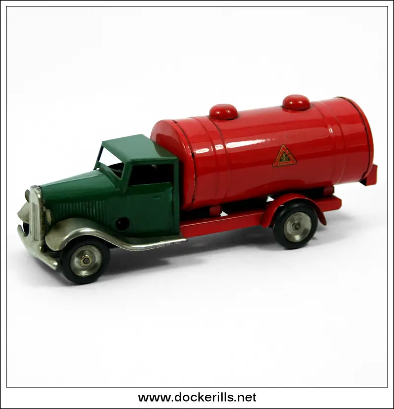 Minic Petrol Tanker Lorry – Tri-Ang Lines Bros Ltd. Tinplate Wind-Up Toy, Uk 1