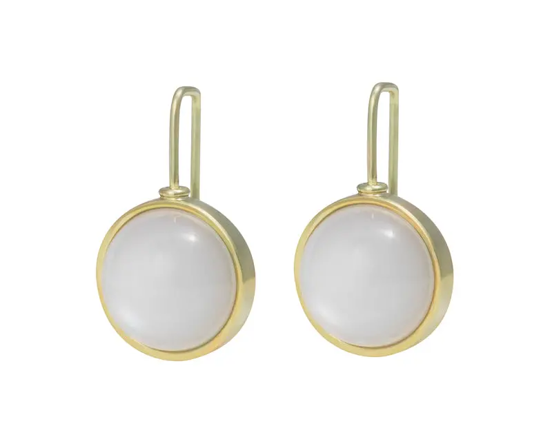 Moonstone Pillowtalk Earrings In Pure White 1