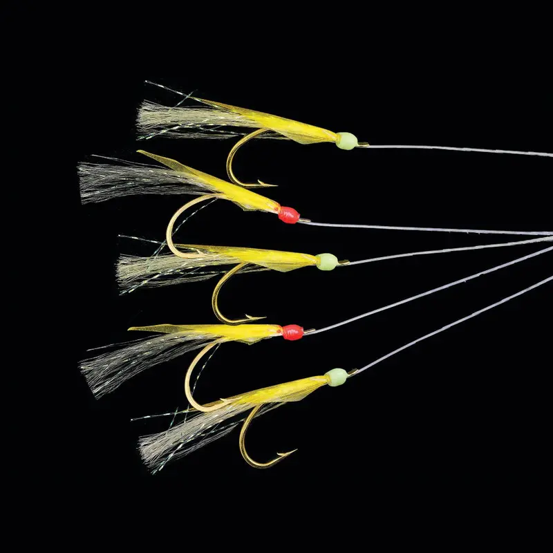 Mustad Gold Fish-Skin Soft Bait With Flashabou Accent 1
