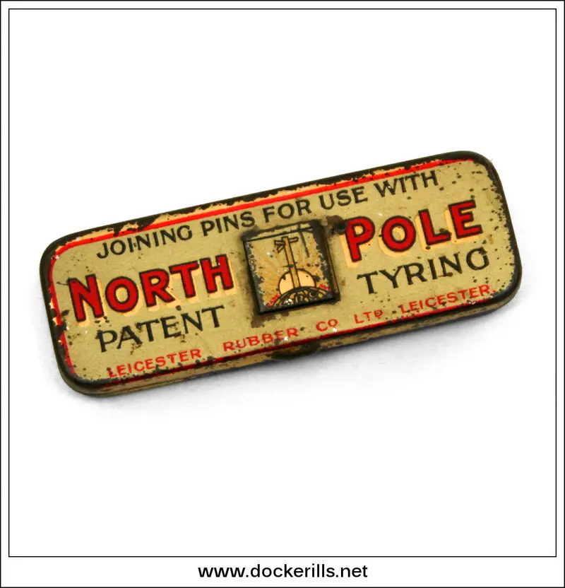 North Pole Patent Tyring Pins Tin – Leicester Rubber Co., Ltd. Vintage Packaging 1