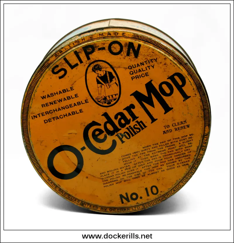 O-Cedar Mop Polish Tin No. 10 – Mid-Century Floor Care Collectible 1