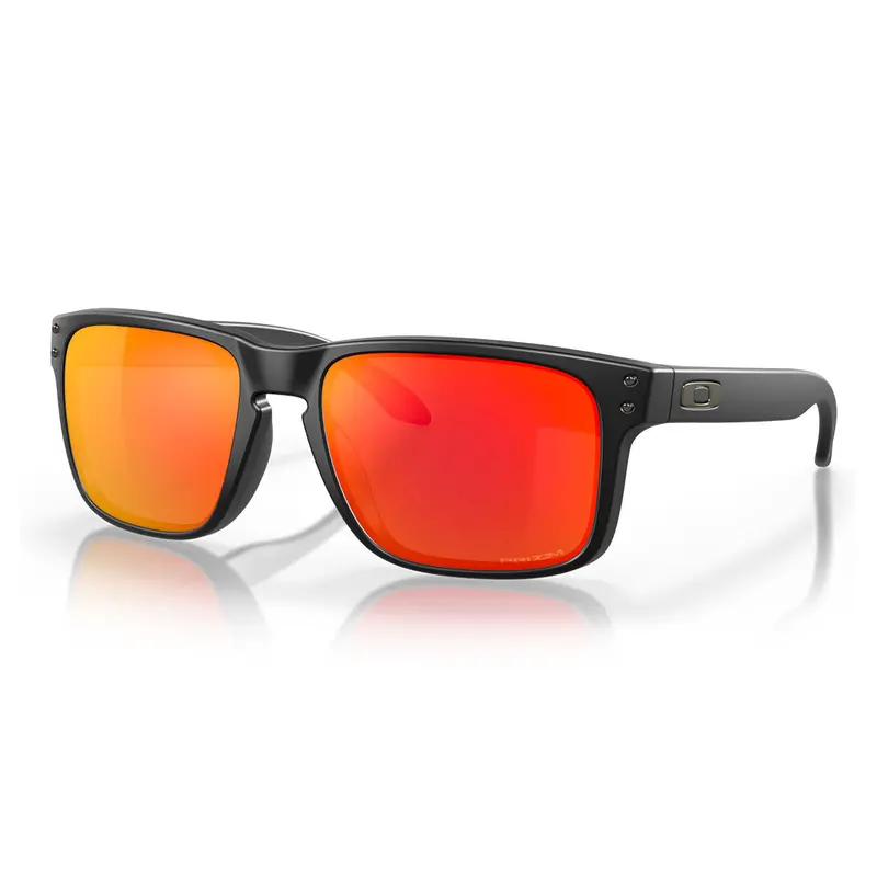 Oakley Holbrook Sunglasses – Matte Black Frame With Prizm Ruby Lenses 1
