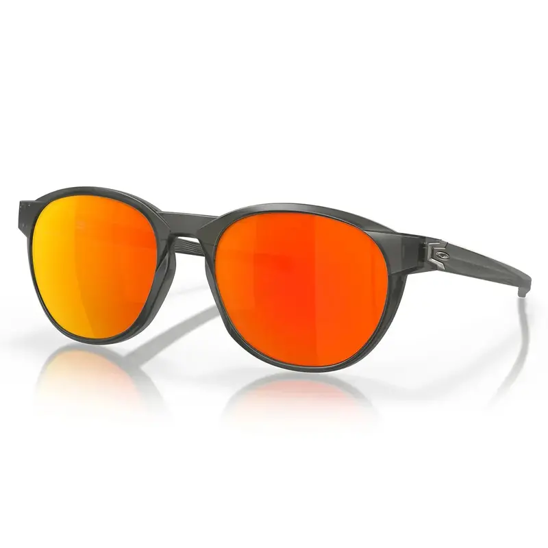 Oakley Reedmace Matte Grey Smoke Sunglasses With Prizm Ruby Polarized Lenses 1