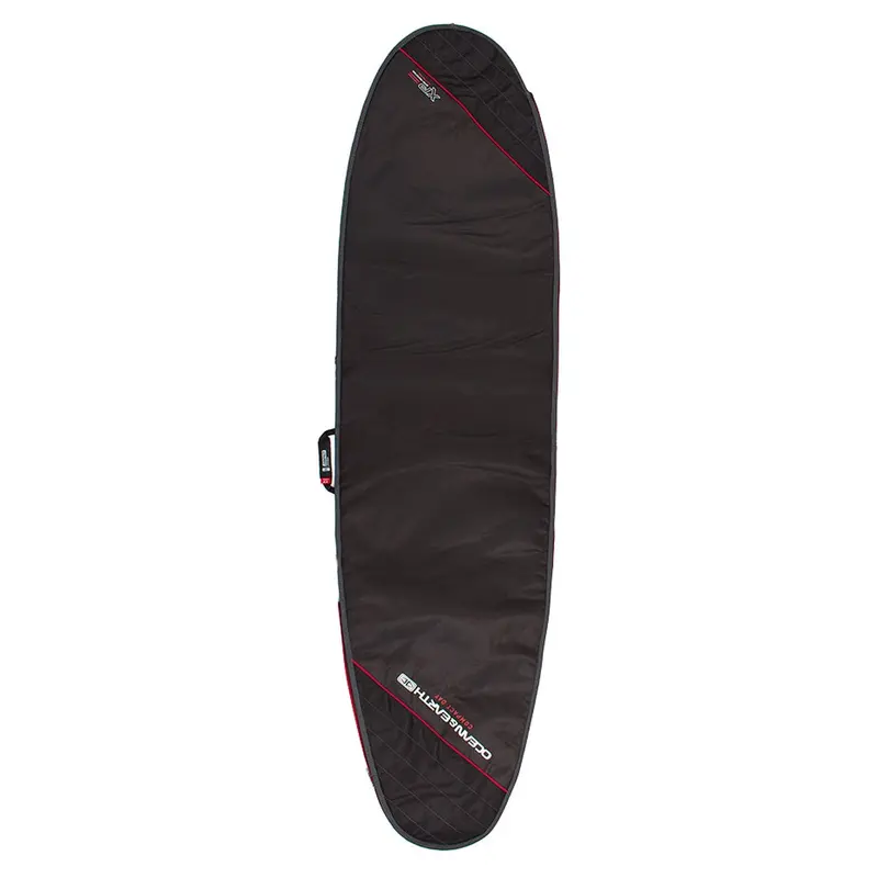Ocean & Earth Compact Longboard Travel Bag – Black & Red Design 1