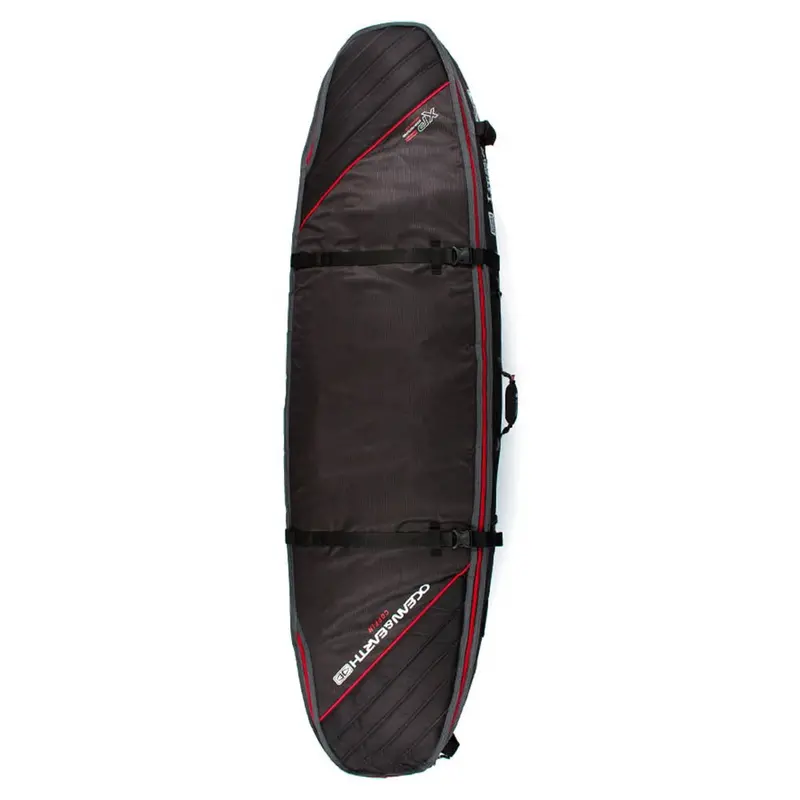 Ocean & Earth Double-Coffin Shortboard Travel Bag – Black & Red 1