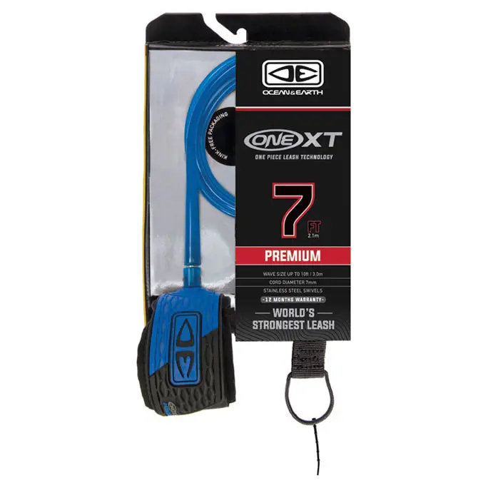 Ocean & Earth Premium One-Xt 7Ft Blue Surf Leash 1