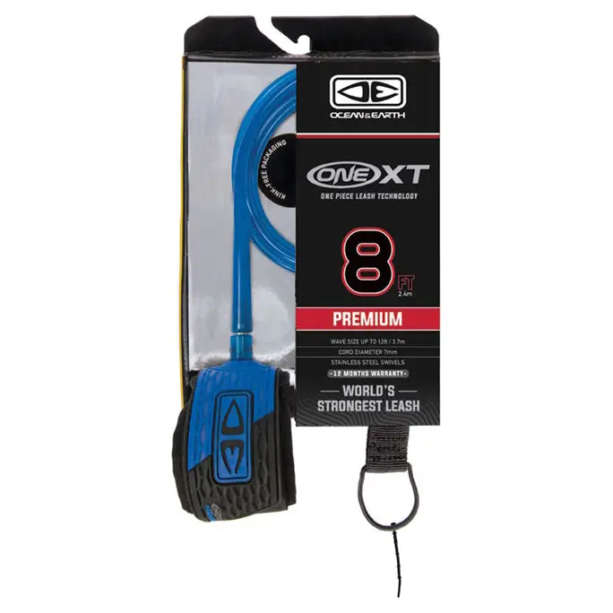 Ocean & Earth Premium One-Xt 8Ft Blue Surf Leash 1
