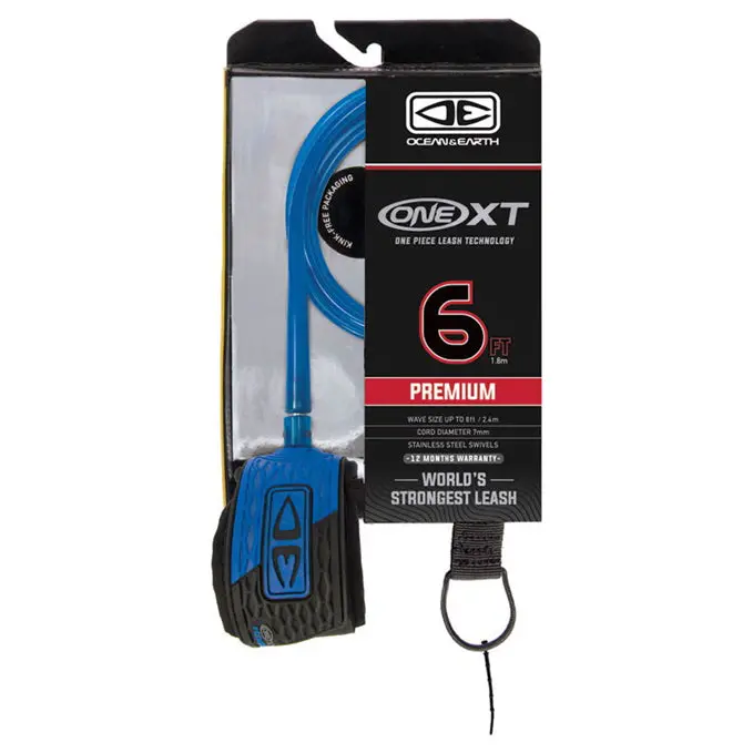 Ocean & Earth Premium One-Xt Surf Leash – 6-Foot Blue 1