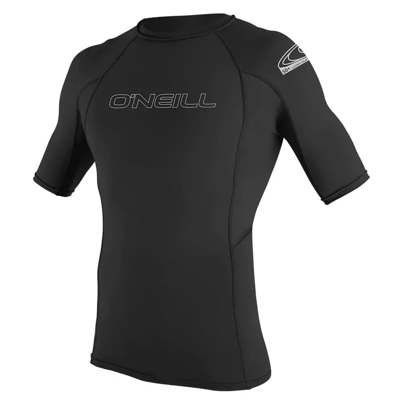 O'Neill Men'S Basic Skins Upf 50+ Short Sleeve Rash Vest – Black 1