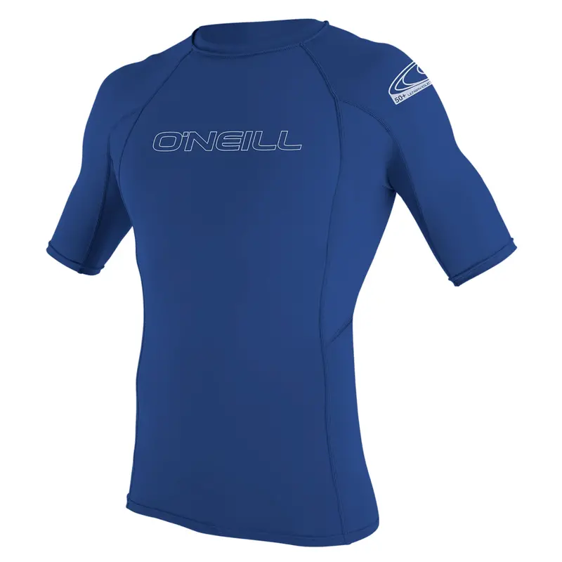 O'Neill Men'S Basic Skins Upf 50+ Short Sleeve Rash Vest – Pacific Blue 1