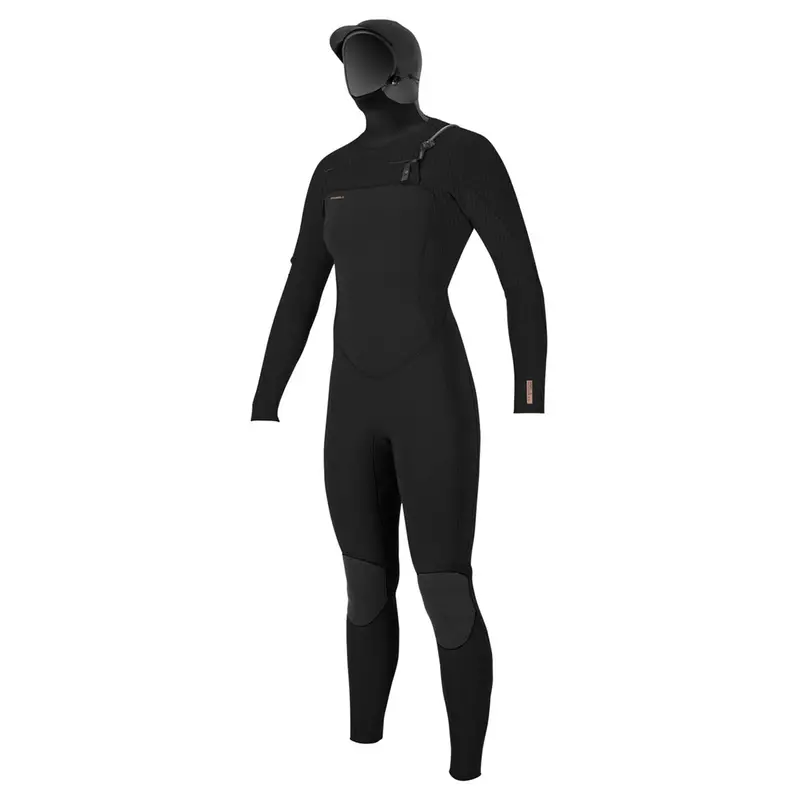 O'Neill Women'S Hyperfreak 5/4+Mm Chest-Zip Hooded Wetsuit – A00 1