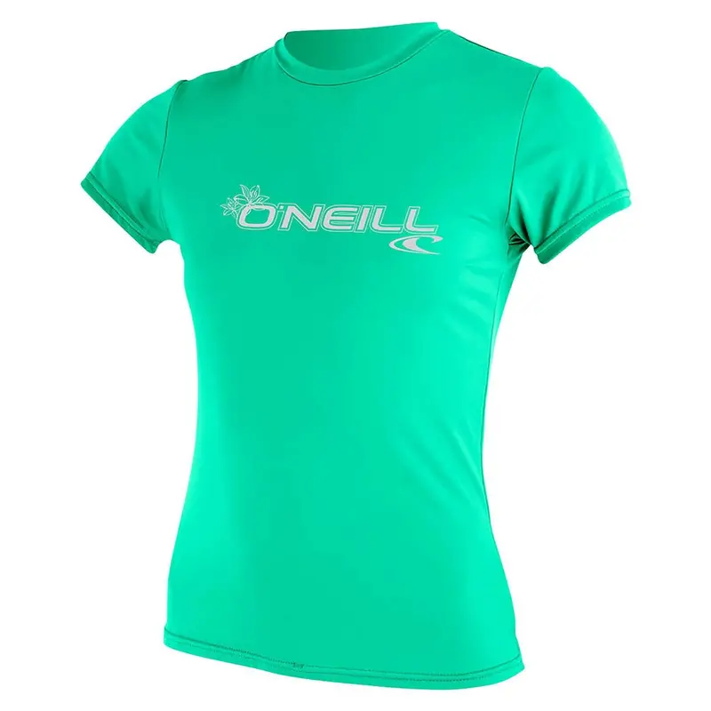 O'Neill Women'S Sea Glass Rash Guard – Short-Sleeve Skins Crew Vest 1