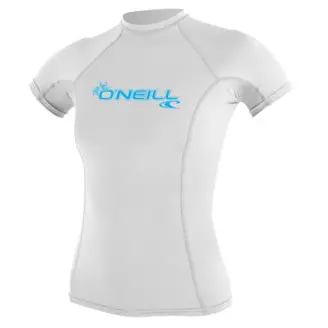 O’Neill Women’S Short-Sleeve Rash Vest – Minimalist Protection In White