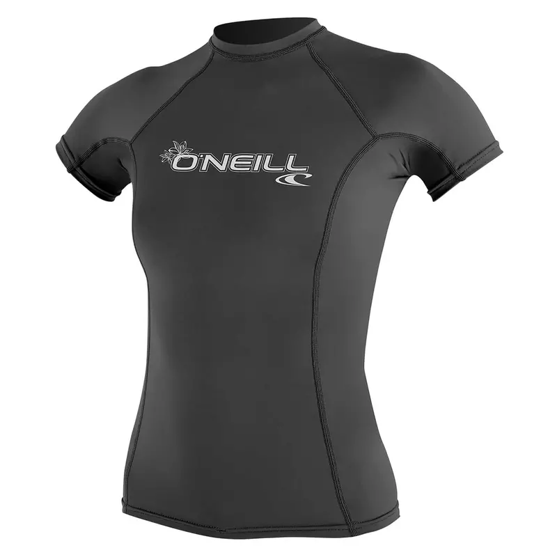 O'Neill Women'S Skins Rash Guard – Breathable Short Sleeve In Black 1