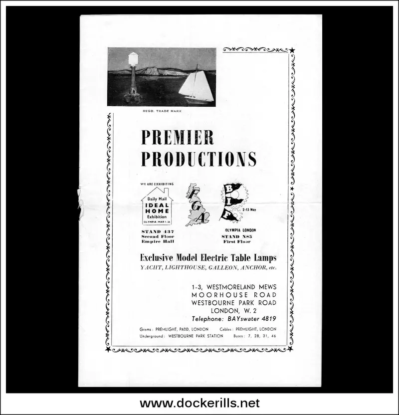 Original Premlight Electric Lamp Catalogue Featuring Nautical, Lighthouse, Anchor, And Barrel-Style Lighting Designs 1