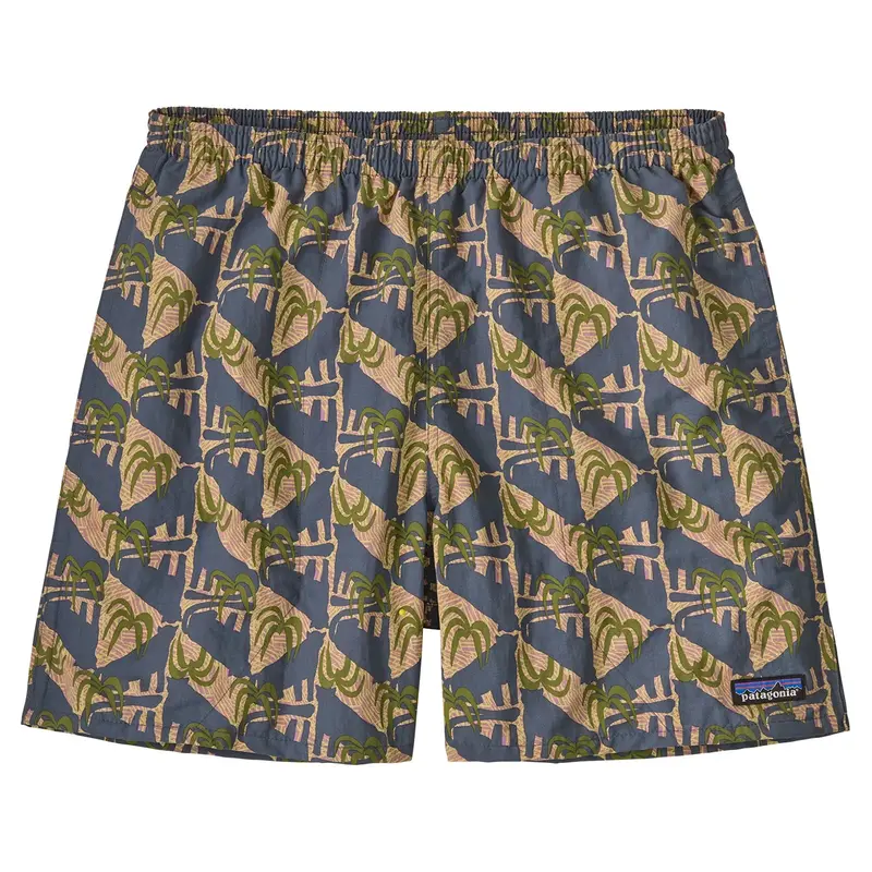 Patagonia Baggies 5-Inch Shorts For Men – Dolomite Blue With Jaguar Geo Pattern 1