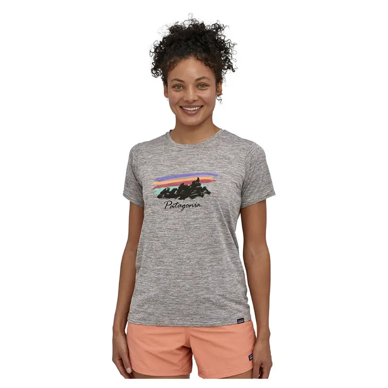 Patagonia Capilene Cool Daily Graphic Shirt For Women – Feather Grey Breathable Tee 1