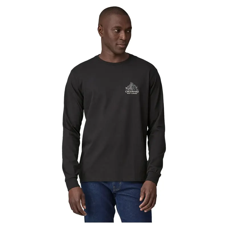 Patagonia Chouinard Crest Long-Sleeve Responsibili-Tee – Black 1