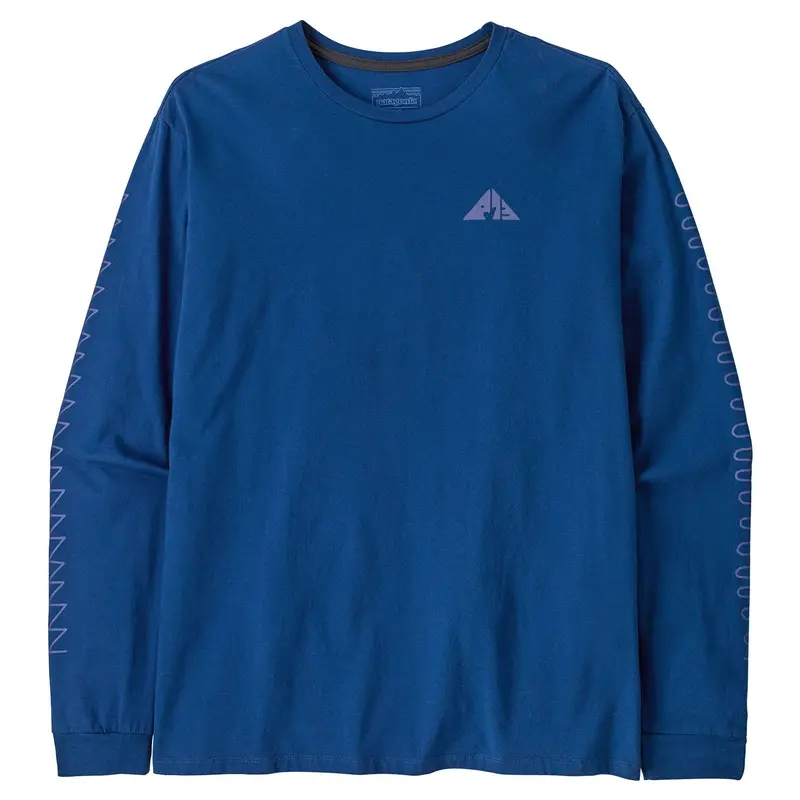 Patagonia Driftways Organic Long Sleeve Tee – Clement Blue 1