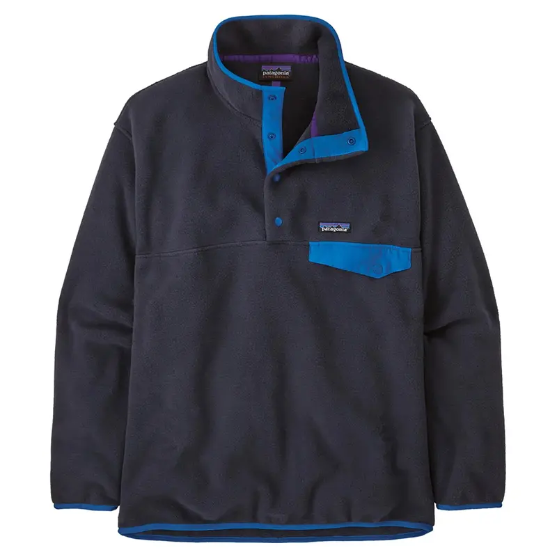 Patagonia Lightweight Synchilla Snap-T Pullover For Men In Pitch Blue 1