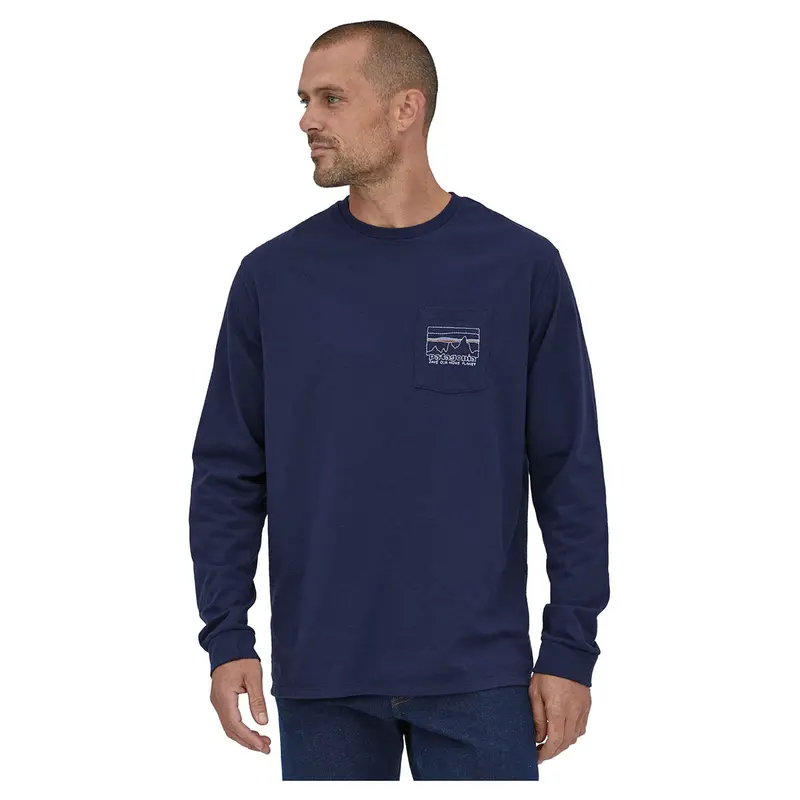Patagonia Men'S '73 Skyline Long-Sleeve Responsibili-Tee – Recycled Cotton Tee (Sndb) 1