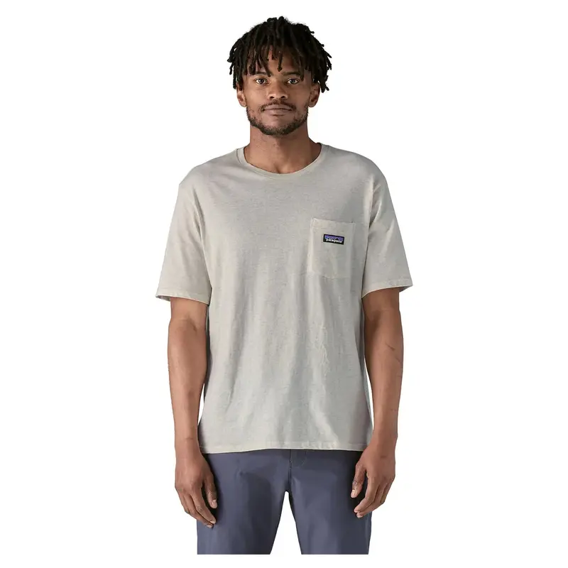 Patagonia Men’S Daily Pocket Cotton T-Shirt – Birch White 1