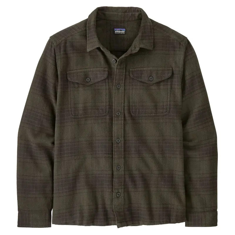 Patagonia Men'S Fjord Flannel Shirt In Cascade And Basin Green 1