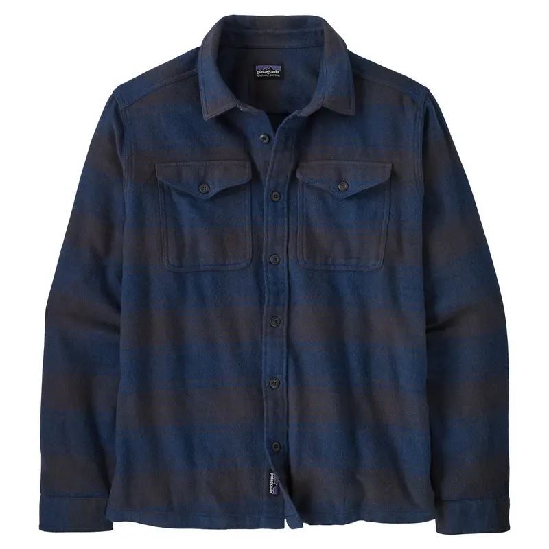 Patagonia Men'S Fjord Flannel Shirt In Cascade And Tidepool Blue 1