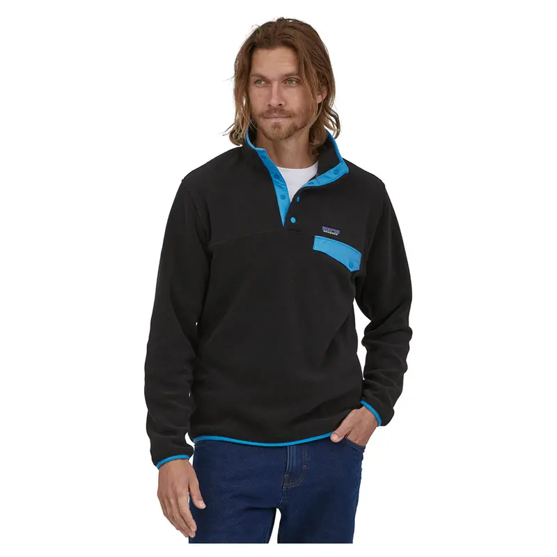 Patagonia Men’S Lightweight Synchilla Snap-T Pullover – Black 1