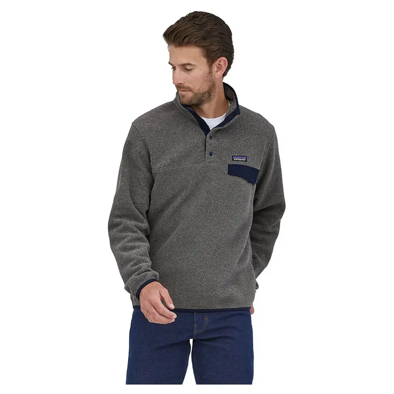 Patagonia Men’S Lightweight Synchilla Snap-T Pullover – Nickel 1