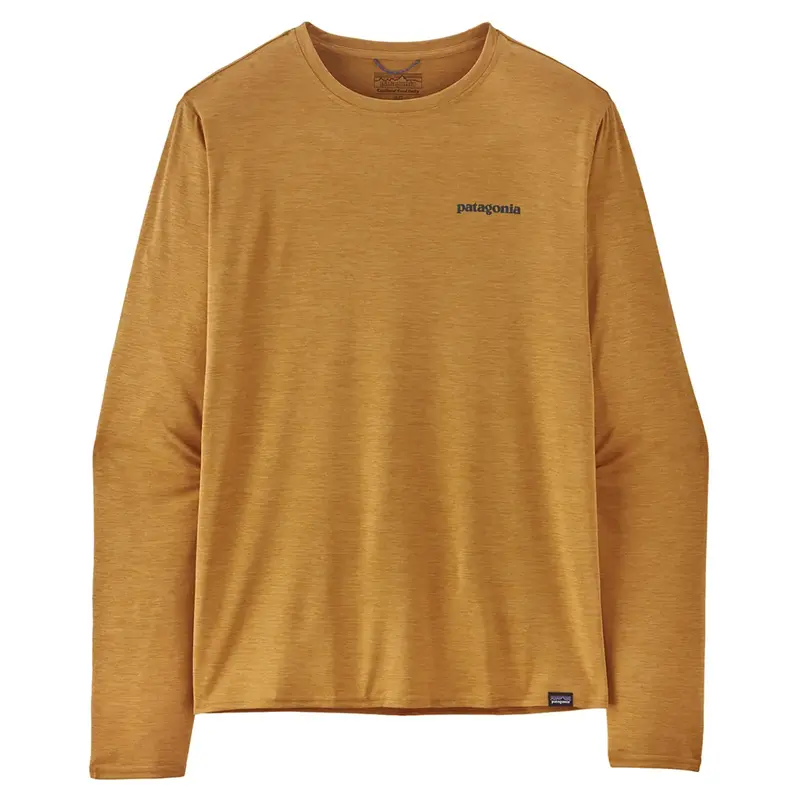 Patagonia Men'S Long-Sleeve Capilene Cool Daily Graphic Shirt – Waters Design / Pufferfish Gold X-Dye 1