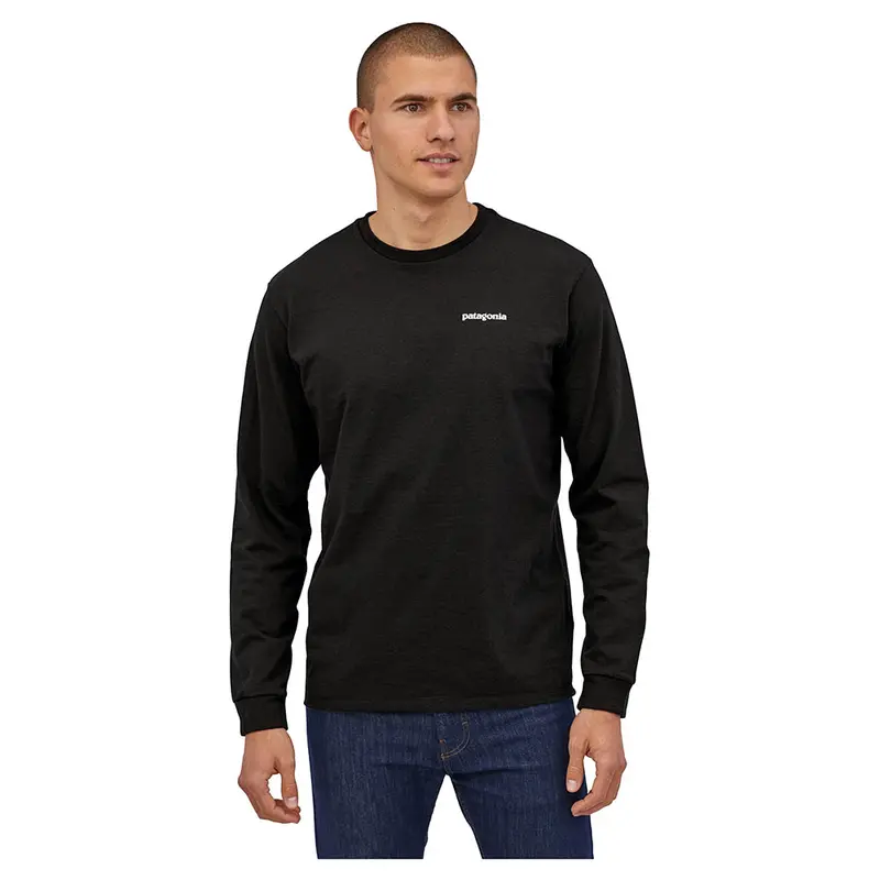 Patagonia Men'S Long-Sleeve P-6 Logo Responsibili-Tee – Black 1