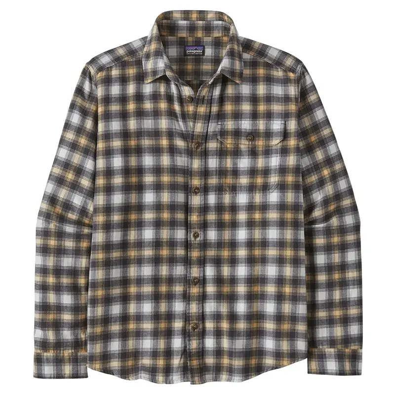 Patagonia Men’S Organic Cotton Fjord Flannel Shirt – Black Denim Stone 1