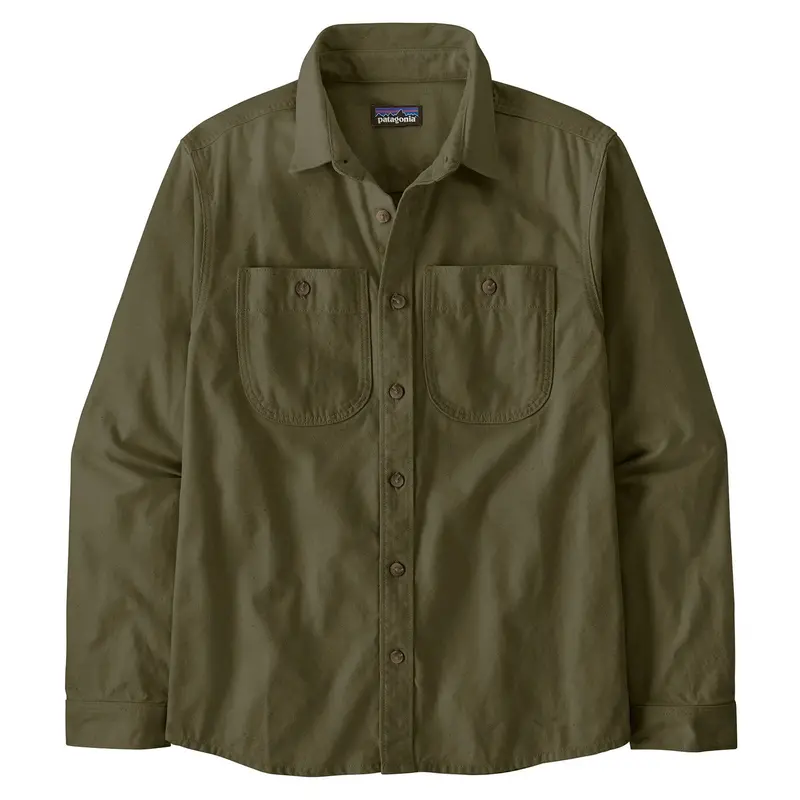 Patagonia Men’S Point Reyes Canvas Shirt – Basin Green 1