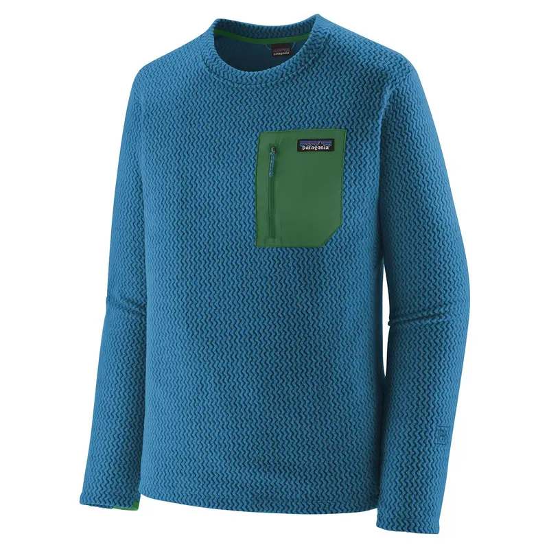Patagonia Men’S R1 Air Crew Fleece Jacket – Vessel Blue 1