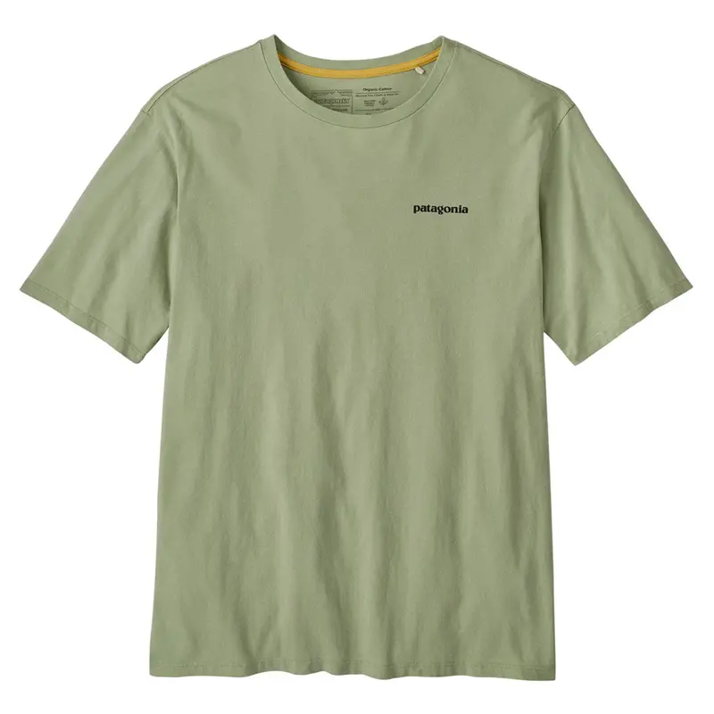 Patagonia P-6 Mission Organic Cotton T-Shirt For Men – Salvia Green 1