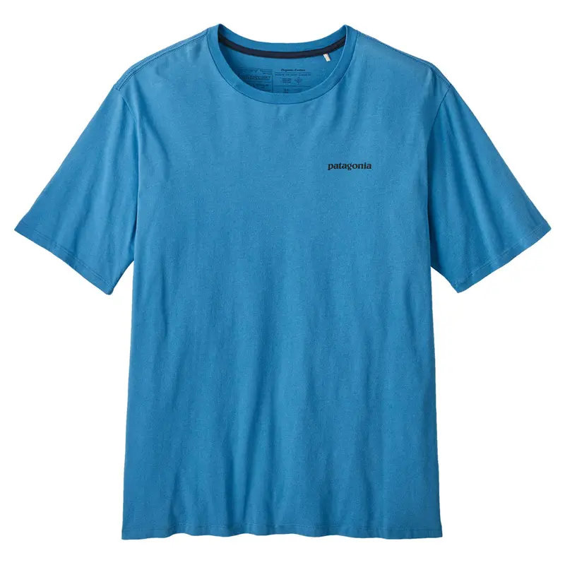 Patagonia P-6 Mission Organic Cotton Tee For Men – Anacapa Blue 1