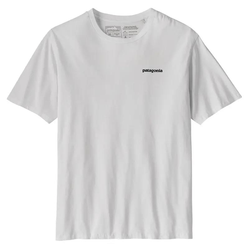 Patagonia P-6 Mission Organic Cotton Tee For Men – Classic White 1