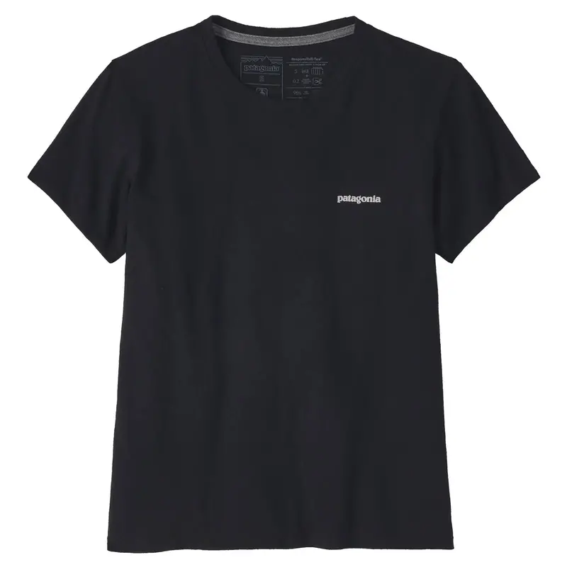 Patagonia Women’S P-6 Logo Responsibili-Tee – Solid Black 1