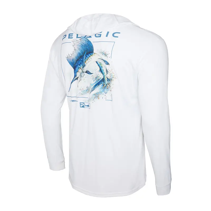 Pelagic Aquatek Goione Sailfish Hoodie – Upf 50+ Sun Protection Fishing Hooded Shirt 1