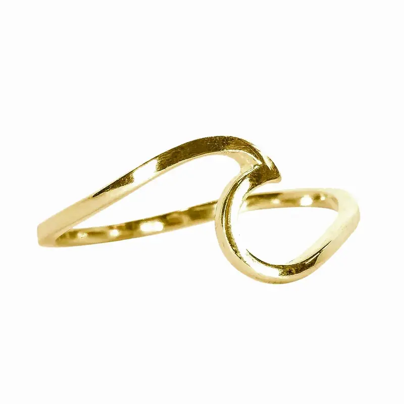 Pura Vida Wave Ring In Gold 1