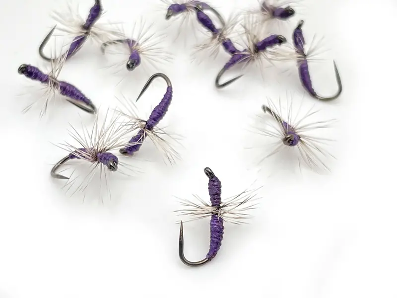 Purple Futsu Kebari Flies – 12-Pattern Tenkara Collection 1