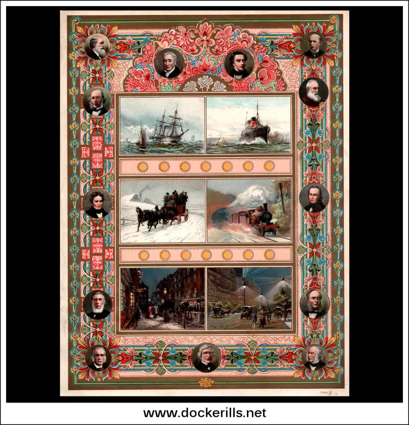 Queen Victoria’S 1897 Jubilee Commemorative Edition: Transport Advancements Plate 1