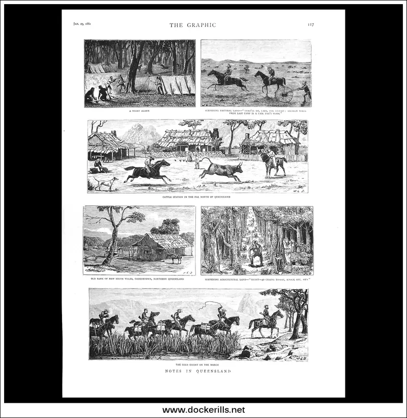 Queensland Observations: Life In Australia’S Tropical Colony – Travelogue Illustration In The Graphic, January 29, 1881 1