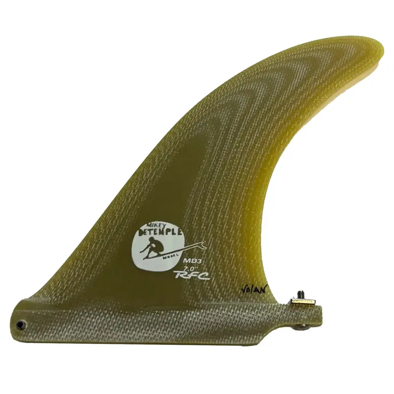 Rainbow Fin Co. Md3 Flex 7" Volan Mustard Longboard Fin 1