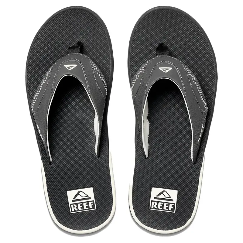 Reef Men’S Fanning Flip Flops – Raven And White Palette 1