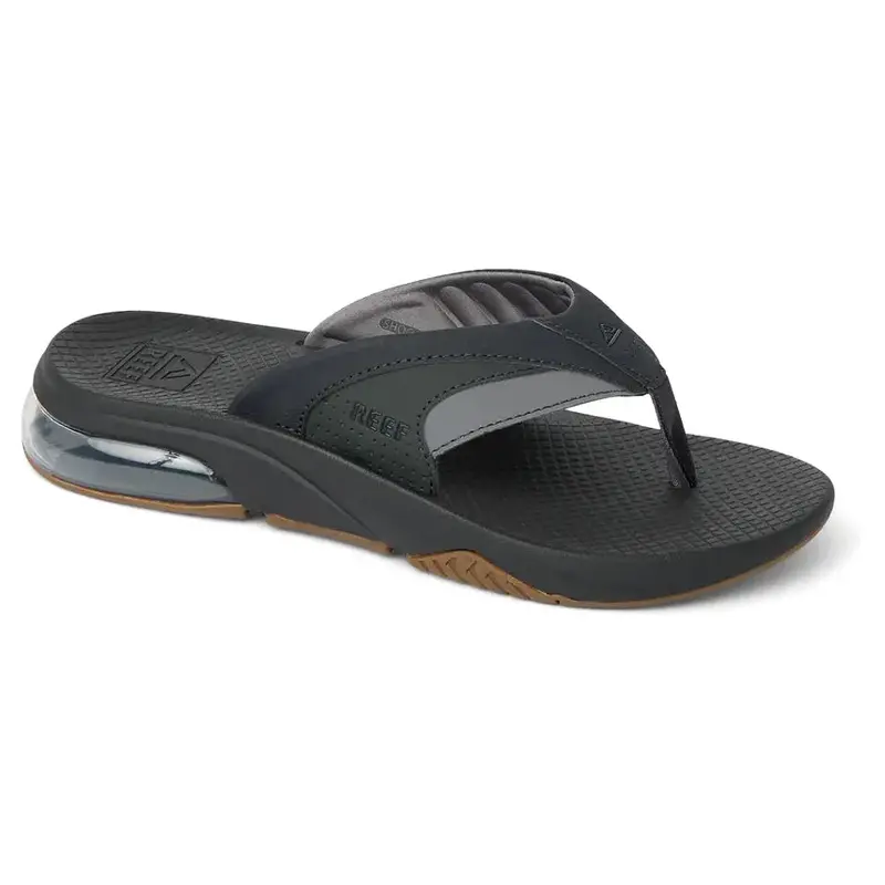 Reef Men'S Fanning Plus Sandals – Black & Gum 1