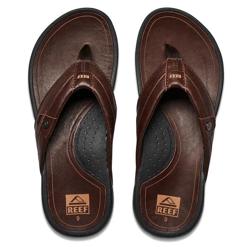 Reef Pacific Le Flip-Flops – Dark Brown Leather Accent 1